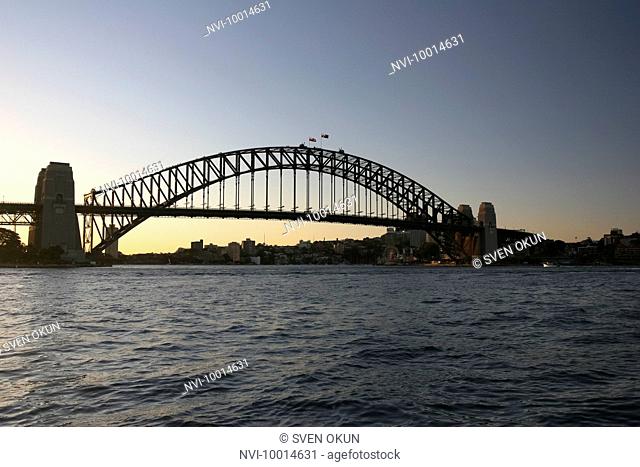 Sydney Harbour Bridge at Sunset, Sydney, New South Wales, Australia