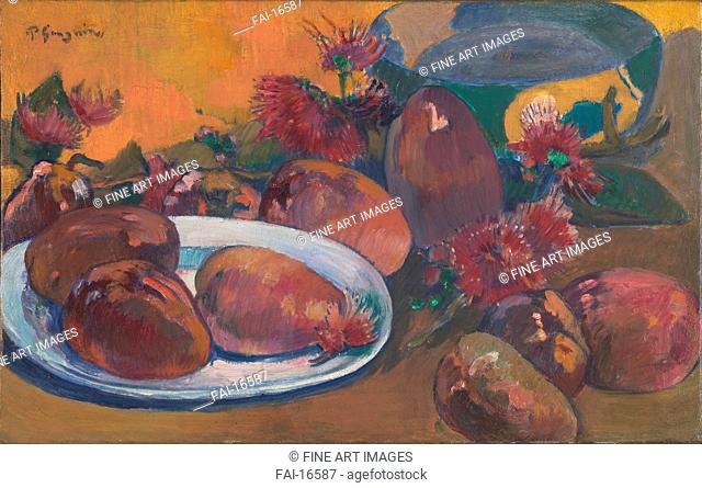 Still Life with Mangoes. Gauguin, Paul Eugéne Henri (1848-1903). Oil on canvas. Postimpressionism. ca 1891-1896. National Gallery, London. 30, 4x47, 4