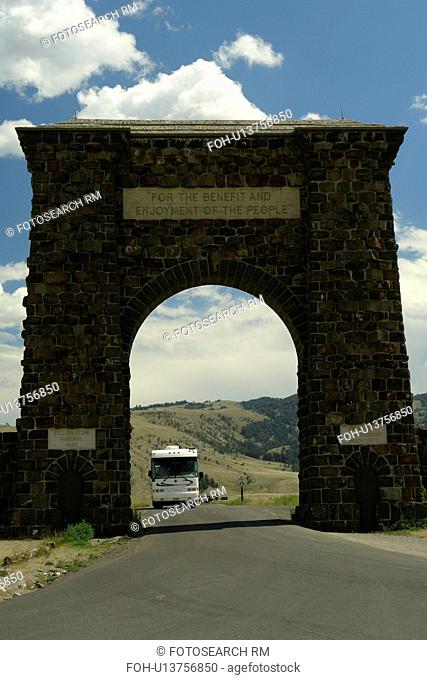 Gardiner, MT, Montana, Yellowstone National Park, Historic North Entrance