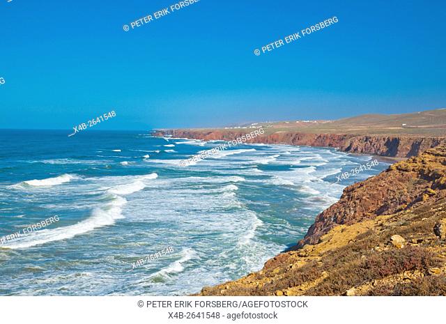 Atlantic sea, in front of Las Amicales, Mirleft, Souss-Massa-Drâa, southern Morocco, northern Africa
