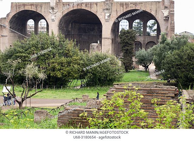 Italy, Rome, Roman Forum or Forum of Rome, archaeological site, main square of ancient Rome