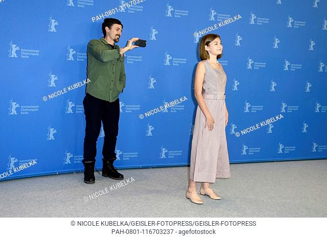 Casey Affleck and Anna Pniowsky during the 'Light Of My Life' photocall at the 69th Berlin International Film Festival / Berlinale 2019 at Hotel Grand Hyatt on...
