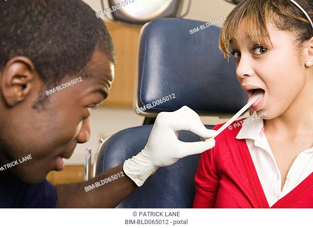 Teenage girl having medical checkup
