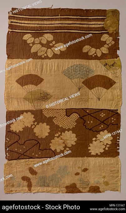 Period: Momoyama period (1573-1615); Culture: Japan; Medium: Plain-weave silk with resist dyeing and ink painting; Dimensions: 24 3/16 x 15 1/2 in