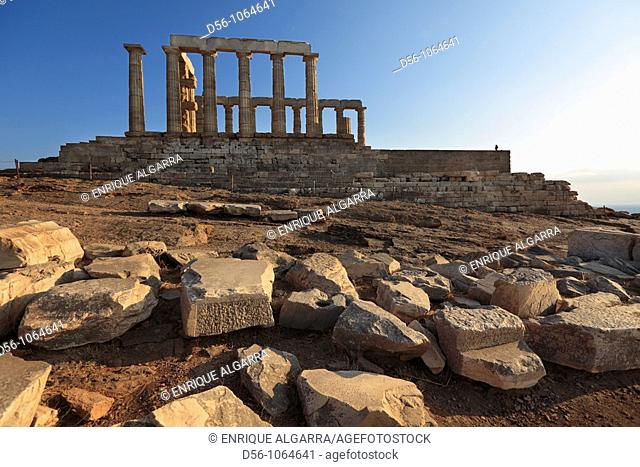 Temple of Poseidon at Cape Sunion. Attica, Greece