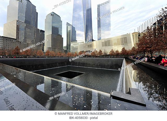World Trade Center 9-11 Memorial South Pool, Manhattan, New York City, New York, United States