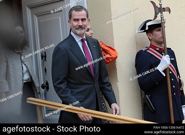 Madrid, Spain; 03/03/2020.- Kings of Spain Felipe VI and Leizia presided over the eighth delivery of honorary ambassadors of the Spain Brand to Ana Botín...