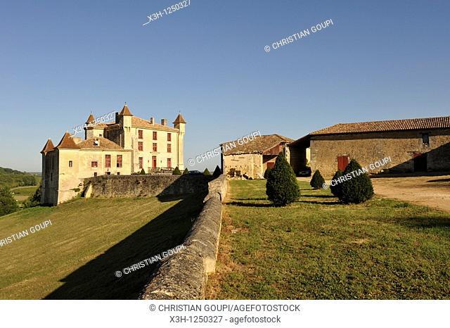 the feudal Castle of Monbadon, Monbadon-Puisseguin, Gironde department, Aquitaine region, south-western France, Europe