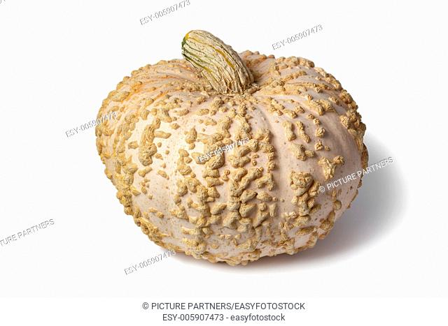 Whole fresh Peanut Pumpkin on white background