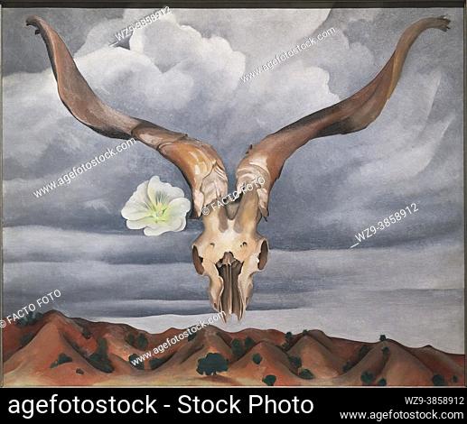 Georgia O'Keeffe. Ram's Head, White Hollyhock-Hills (Ram's Head and White Hollyhock, New Mexico), 1935. 76. 2 x 91. 4cm