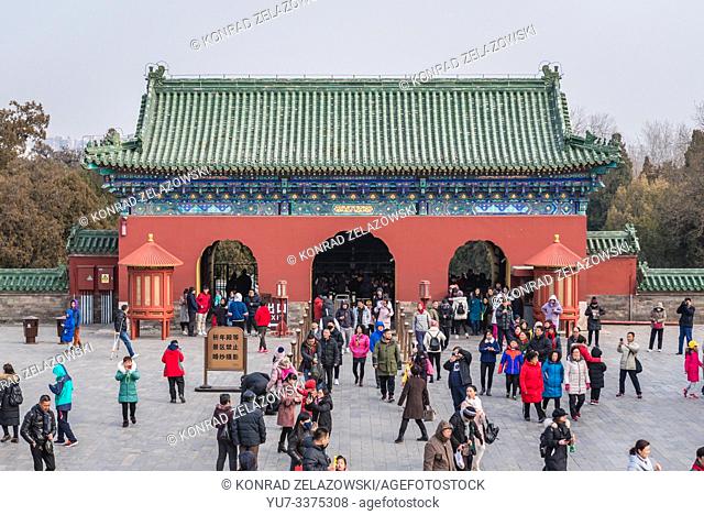 Etrance to Hall of Prayer for Good Harvests in Temple of Heaven in Beijing, China