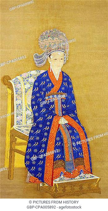 China: Empress Wu (1115-1197), consort of Emperor Gaozong, 10th ruler of the Song Dynasty and 1st ruler of the Southern Song Dynasty (r.1127-1162)