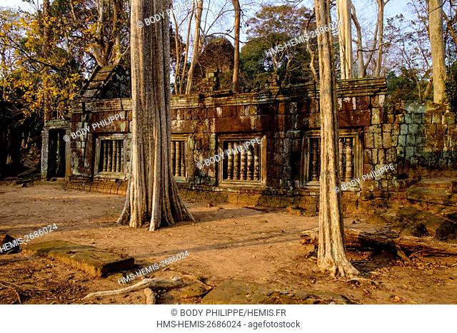 Cambodia, Preah Vihear province, temples complex of Koh Ker, dated 9 to 12th century, temple of Prasat Thom or Prasat Kompeng