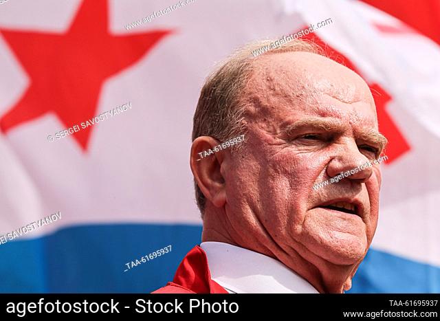 RUSSIA, MOSCOW - SEPTEMBER 3, 2023: Russian Communist Party (KPRF) leader Gennady Zyuganov is seen before a ceremony to lay flowers at the Tomb of the Unknown...
