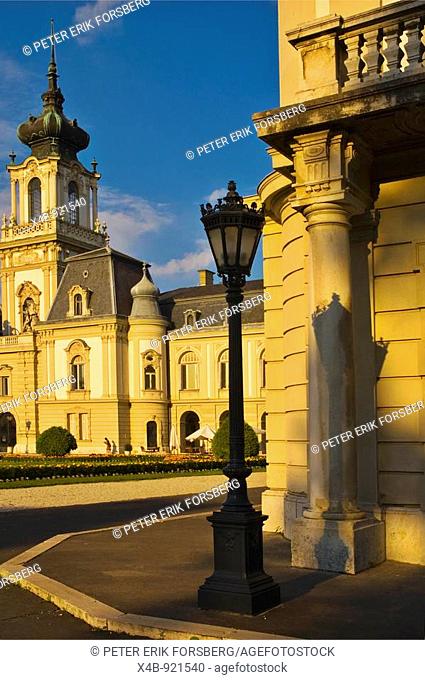 Exterior of Festetics Palace in central Keszthely Hungary EU