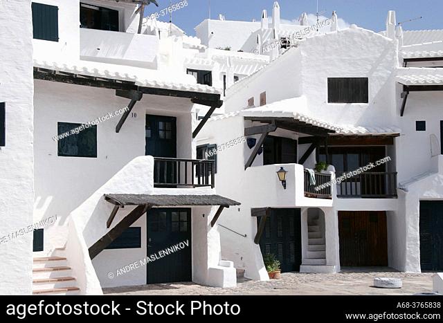 The white district in Binibeca, Menorca. Spain