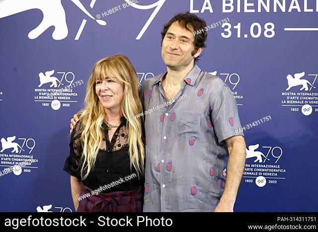 Dede Gardner and Jeremy Kleiner attend the photocall of 'Blonde' during the 79th Venice International Film Festival at Palazzo del Casino on the Lido in Venice