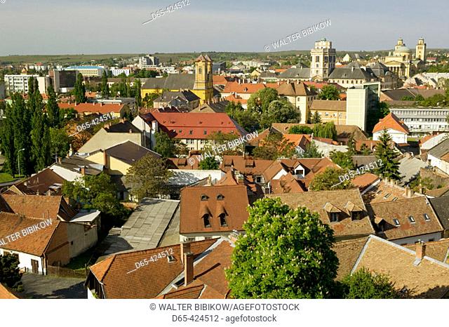 Morning Town View from Eger Castle. Eger. Northern Uplands. Hungary. 2004