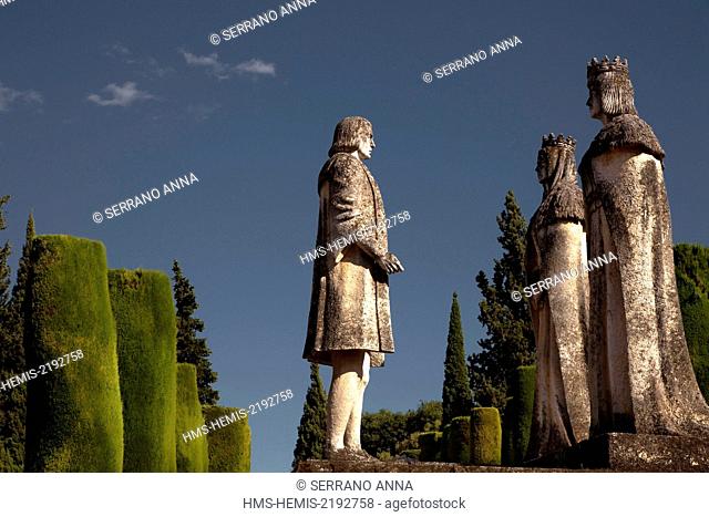 Spain, Andalusia, Cordoba, Historical Centre listed as World Heritage by UNESCO, Alcázar de los Reyes Cristianos, Alcazar of the Christian Monarchs' gardens