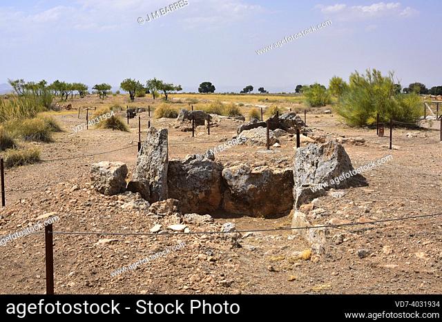 Dolmens of conglomerate slabs. Gorafe, Granada, Andalusia, Spain