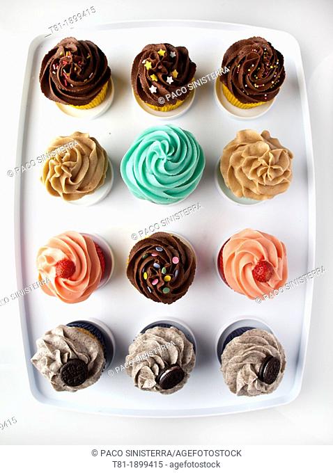 tray of cupcakes