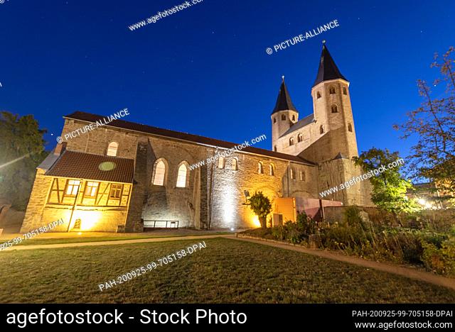 19 September 2020, Saxony-Anhalt, Drübeck: In the centre of the former Benedictine monastery Drübeck is the monastery church St. Vitus