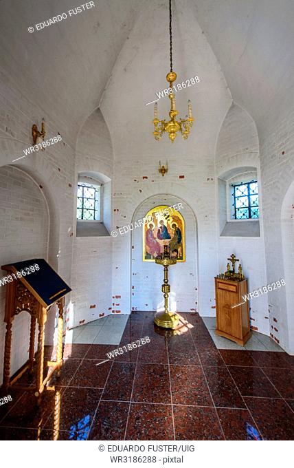 Interior of the chapel in the village Konstantinovo, Ryazan region, Russia