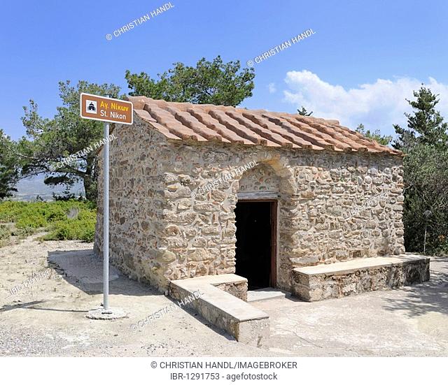 Church dedicated to St. Nikon near Arnitha, Rhodes, Greece, Europe