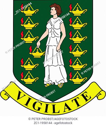 Coat of arms of the British Virgin Islands - Caution: For the editorial use only. Not for advertising or other commercial use!