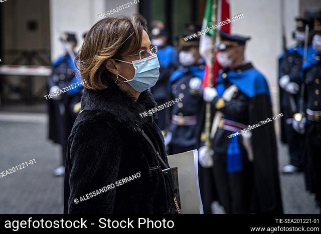 Italian Minister of Justice Marta Cartabia before the meeting between Italian Prime Minister Mario Draghi and German Chancellor Olaf Scholz in Palazzo Chigi in...