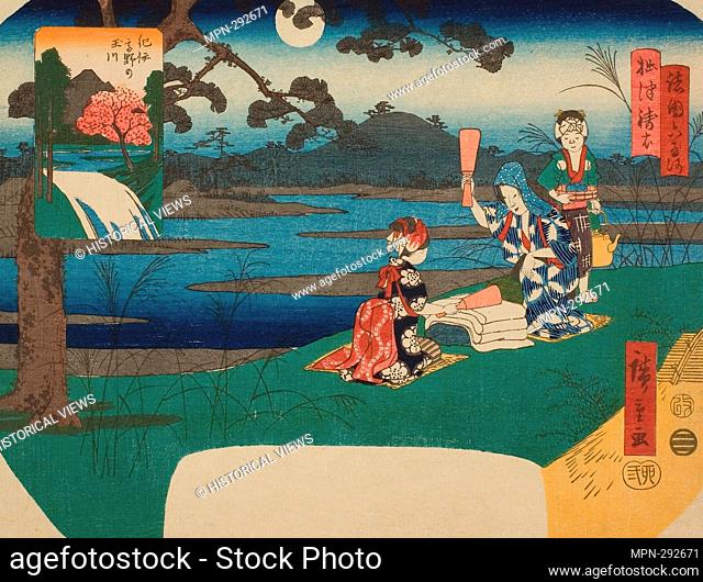 Author: Utagawa Hiroshige. The Toi Jewel River in Settsu Province (Settsu Toi) and the Koya Jewel River in Kii Province (Kii Koya no Tamagawa)