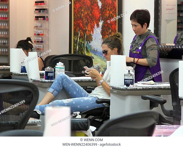 Rhea Durham is pampered as she goes to a nail salon in Beverly Hills Featuring: Rhea Durham Where: Los Angeles, California