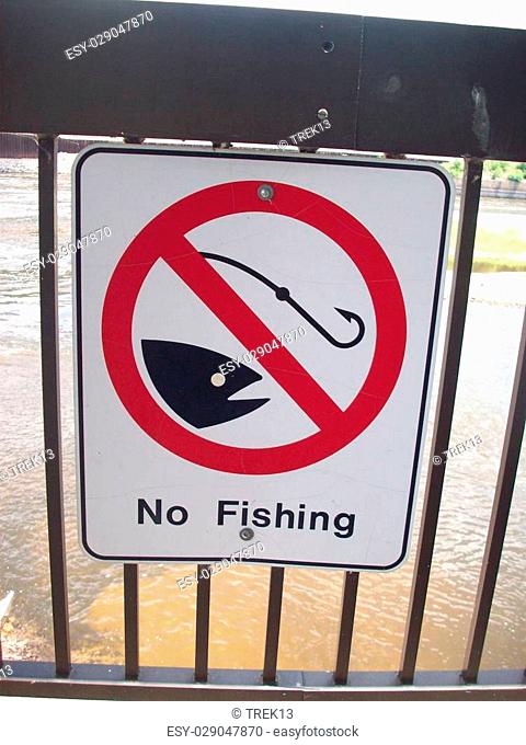 No fishing sign Stock Photos and Images | agefotostock