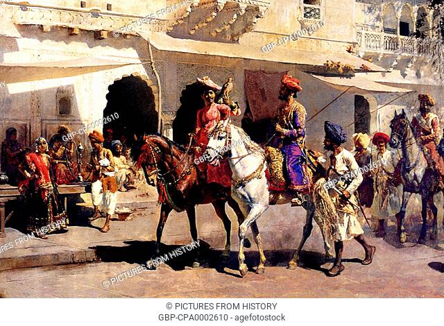 India: Leaving for the Hunt at Gwalior, 1887, by Edwin Lord Weeks