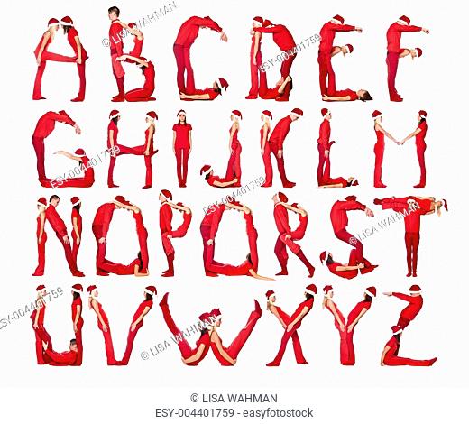 The Alphabet formed by humans