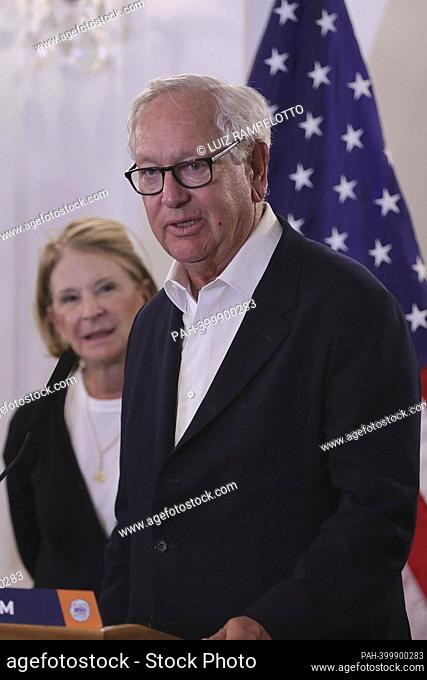 Stewart Hotel, New York, USA, March 15, 2023 - Mayor Eric Adams along with the Brodsky Family Delivers Remarks at Event highlighting need for donations for...