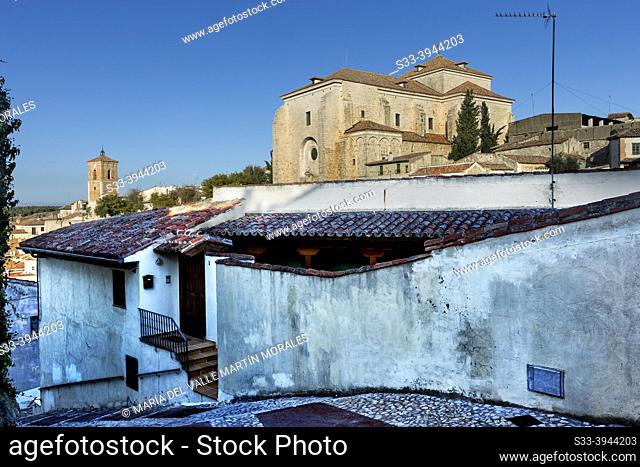 Church of the Assumption and The Clock Tower in Chinchon. Madrid. Spain. Europe