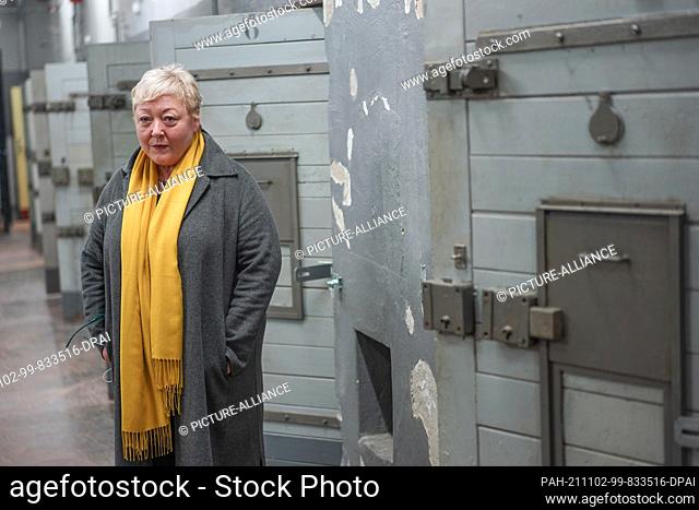 02 November 2021, Berlin: Evelyn Zupke, SED victims' commissioner, stands in the former GDR prison on Keibelstraße. She calls on the future federal government...
