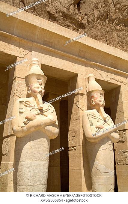 Statues of Osiris, Deir-el-Bahri (Hatshepsut's Temple), West Bank, Luxor, Egypt