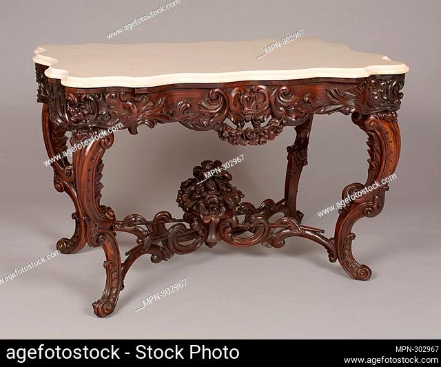 John Henry Belter and Company. Table-1856/61-John Henry Belter & Co. American, 1854-1867. Rosewood. 1856-1861. New York City