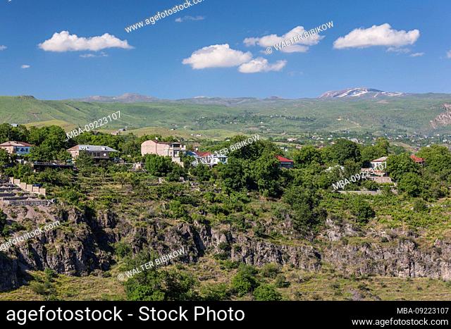 Armenia, Garni, landscape above the Azat River Gorge