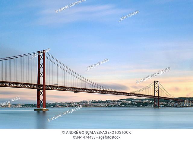 25th of April Bridge, Lisbon, Portugal, Europe