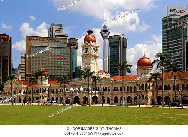 Independence Square with the Sultan Abdul Samad building behind in Kuala Lumpur