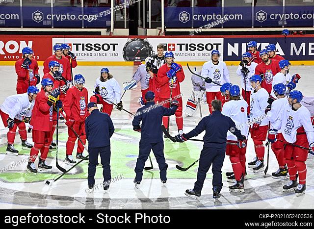 A training session of the Czech national team within the 2021 IIHF Ice Hockey World Championship in Riga, Latvia, on May 24, 2021