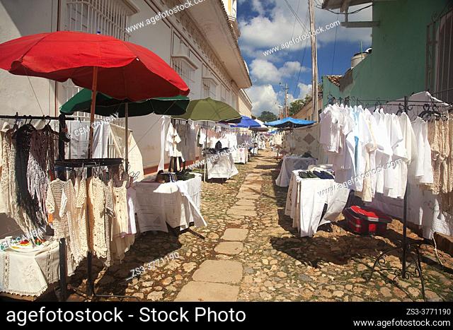 Daily market at the town center, Trinidad, Sancti Spiritu Province, Cuba, West Indies, Central America