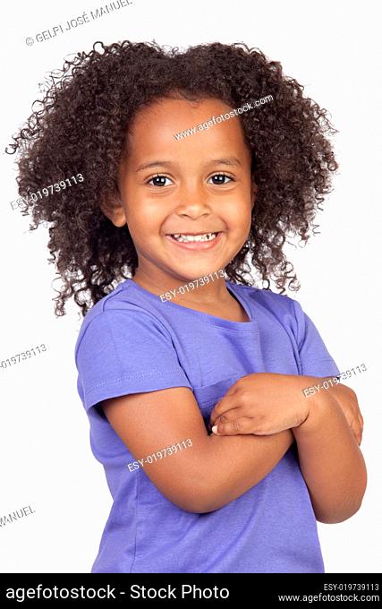 Adorable african little girl with beautiful hairstyle