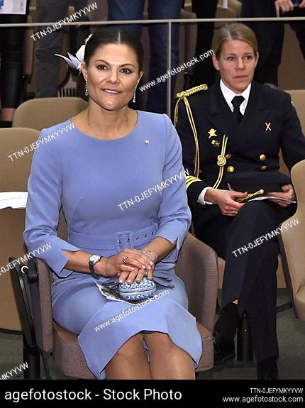 Crown Princess Victoria visits Karolinska Institutet in Stockholm, Sweden, 24 November, 2021. The Spanish Royals are on a two-day state visit to Sweden