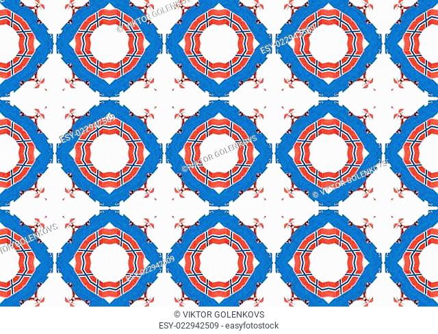 Ethnic pattern. Abstract kaleidoscope fabric design