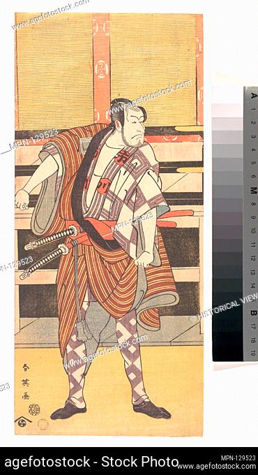 The Actor Ichikawa Danjuro V as a Samurai. Artist: Katsukawa Shun'ei (Japanese, 1762-1819); Period: Edo period (1615-1868); Date: 1785; Culture: Japan; Medium:...