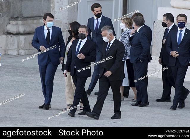 Madrid, Spain; 15.07.2021.- Presidents of the Autonomous Communities and politicians. King Felipe VI, accompanied by Queen Letizia